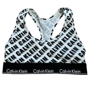 CK Calvin Klein Modern Racer Back Sports Bra Size Small